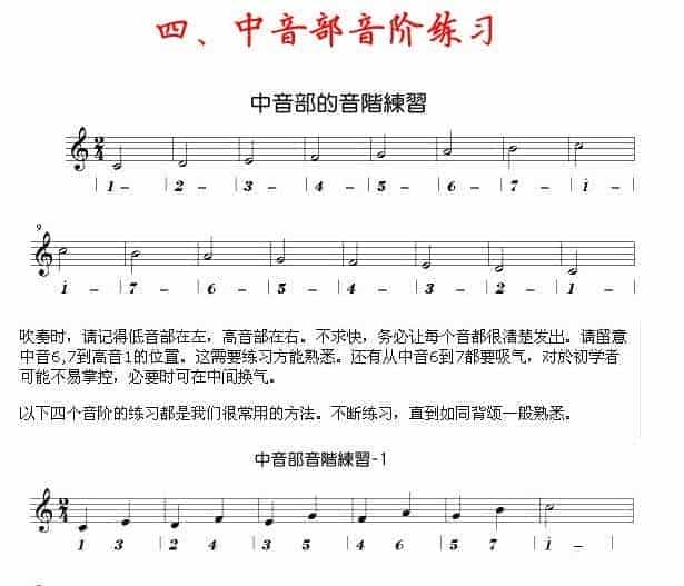 口琴中音部音阶练习_第1张