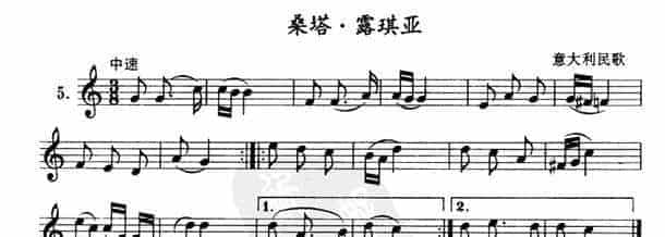 单管簧谱之外国乐曲：桑塔-露琪亚_第1张