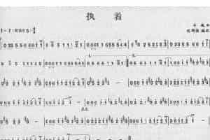 笛子演奏通俗歌曲谱之：执着