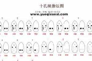 左起十孔埙低音5-高音升6指法