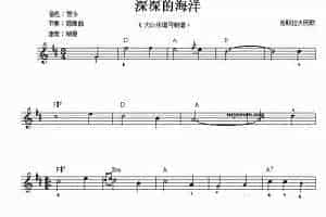 电子琴练习六十一(深深的海洋)