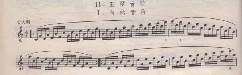 单簧管(五度音阶 自然音阶)每日练习谱_第1张