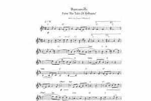 单簧管简易古典曲谱：Barcarolle 威尼斯船夫曲