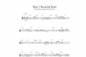 单簧管经典热门曲谱：What A Wonderful World 多美好的世界