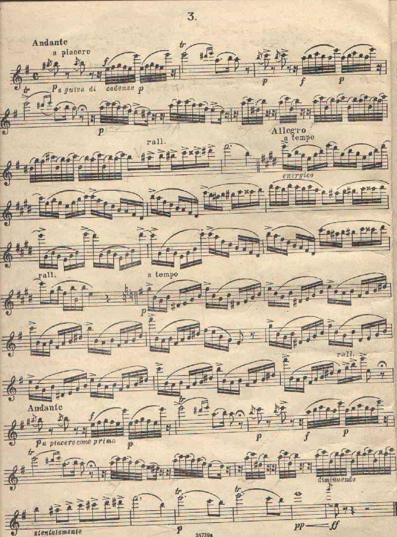科勒33号长笛练习乐谱：Etude No.3 练习曲3_第1张