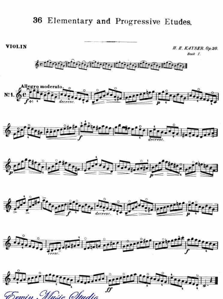 开塞-36首小提琴练习曲 作品.20 01_第1张
