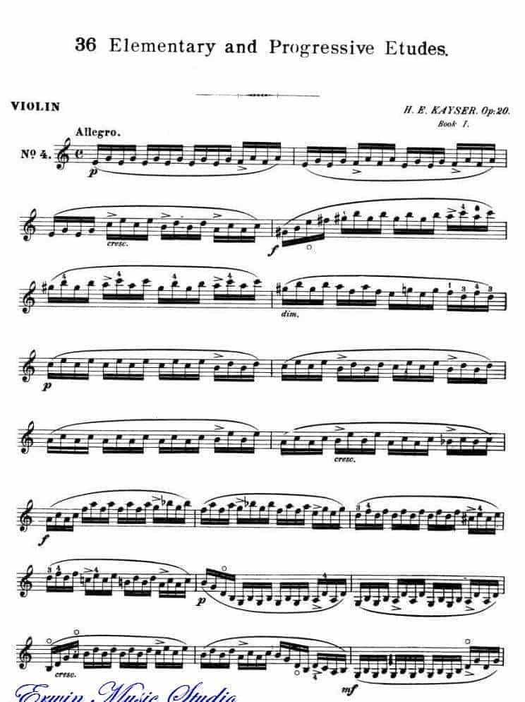 开塞-36首小提琴练习曲 作品.20 01_第4张