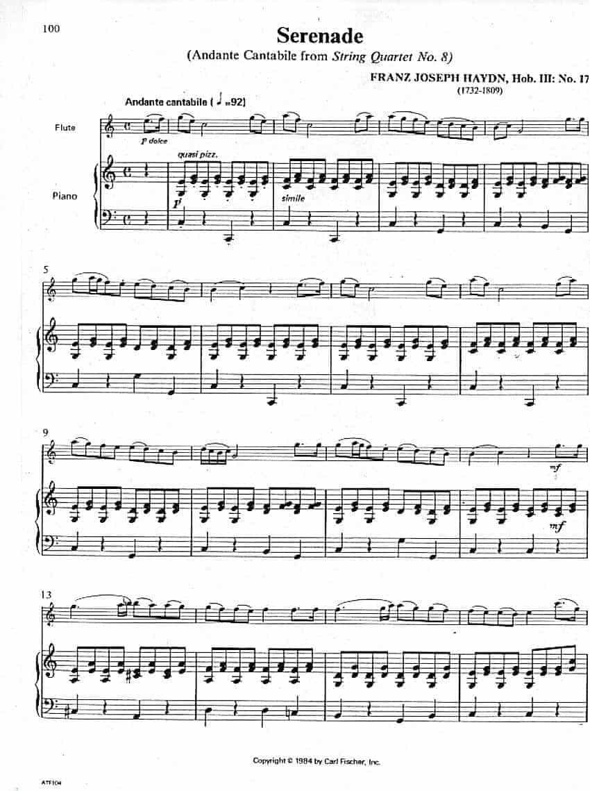 Serenade(Andante Cantabile from String Quartet No.8)_第1张