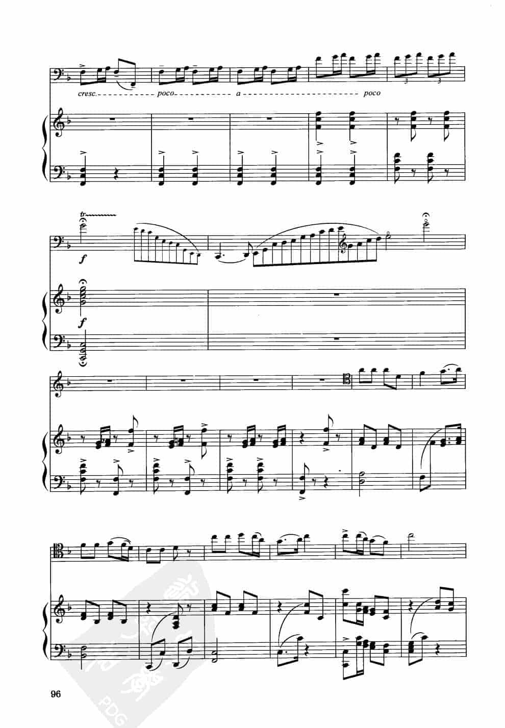 中国大提琴改编曲谱选：采伐歌 郑律成曲 王连三改编_第4张