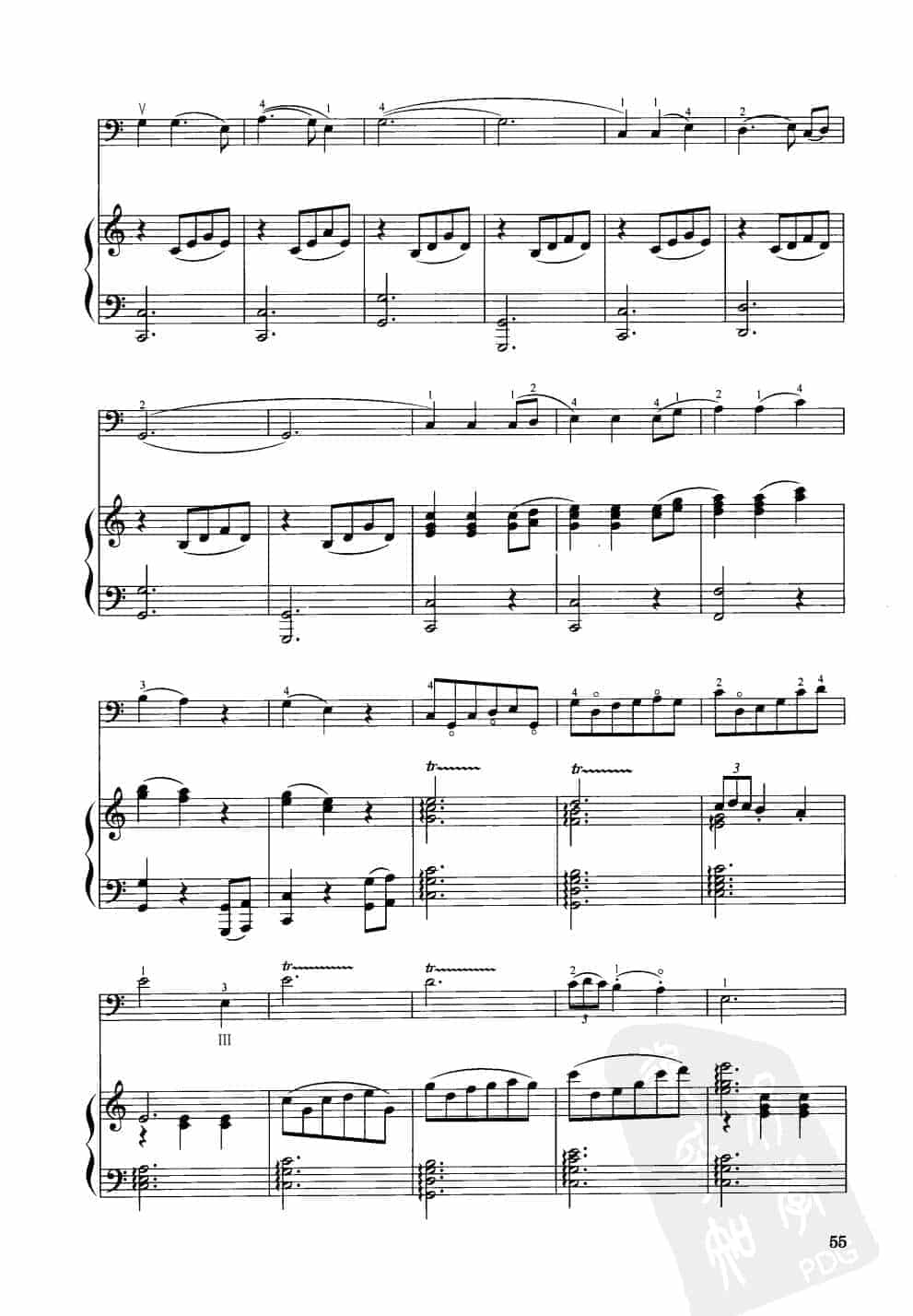 中国大提琴改编曲谱选：春耕谣 成弘根曲 王连三改编_第3张