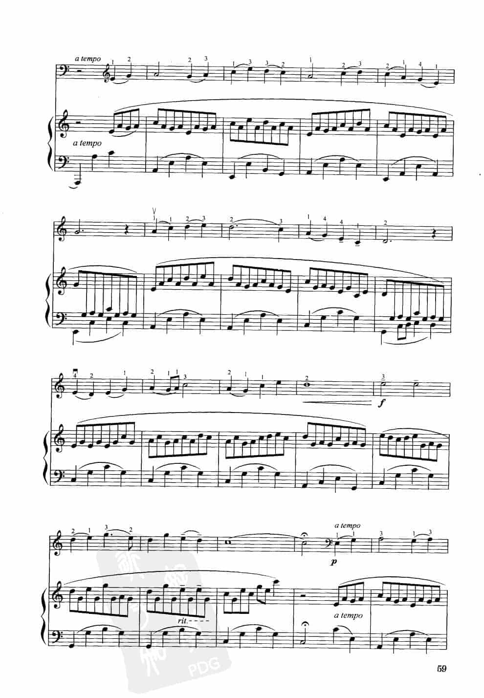 中国大提琴改编曲谱选：离思 贺绿汀曲 王连三改编_第3张