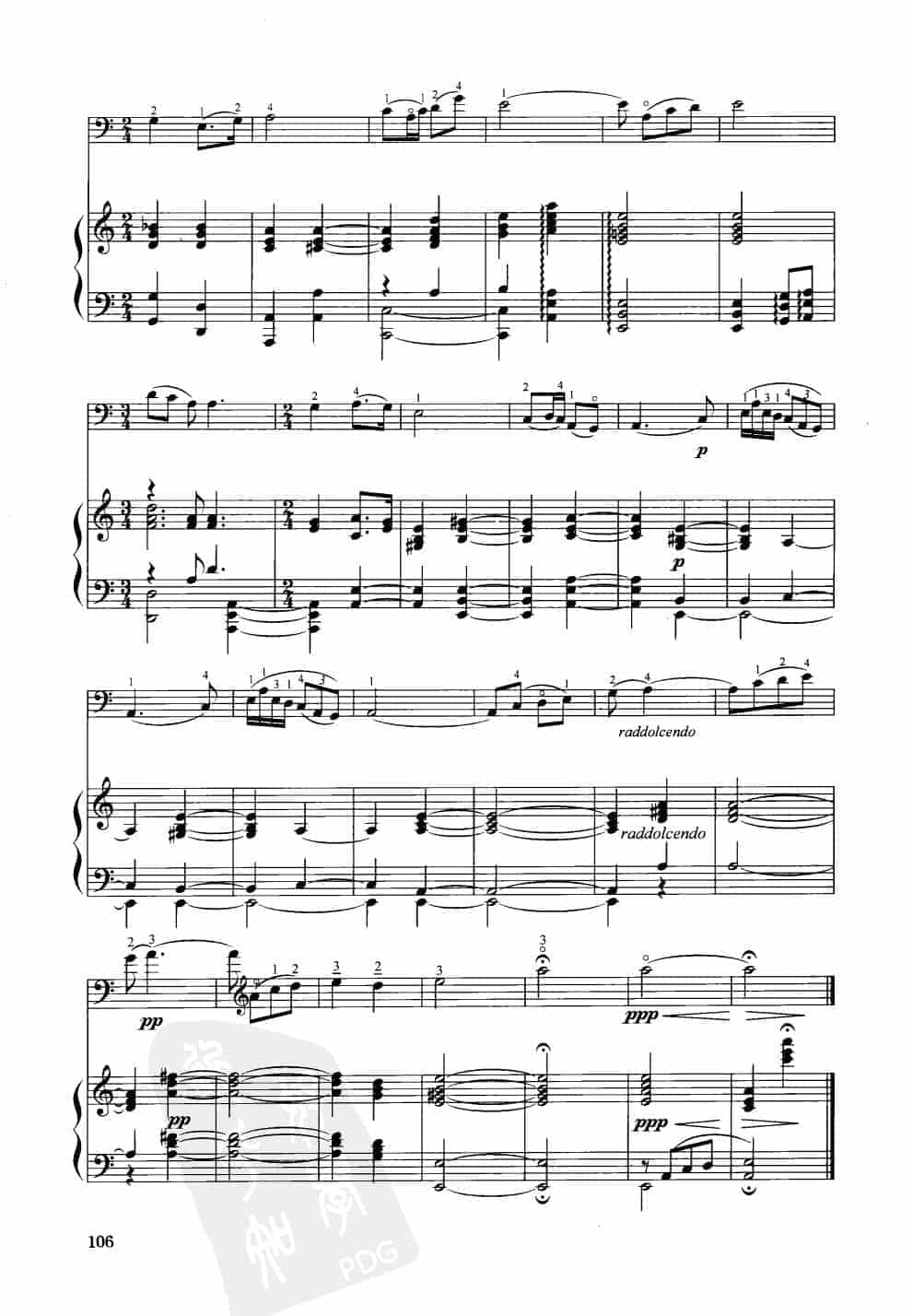 中国大提琴改编曲谱选：幻想曲 傅庚辰曲 王连三改编_第9张