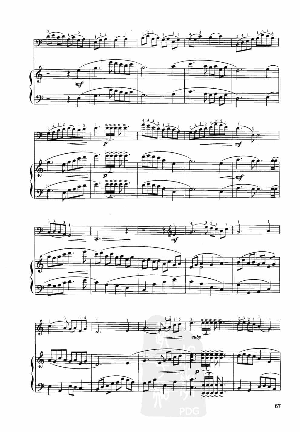 中国大提琴改编曲谱选：清流 贺绿汀曲 王连三改编_第2张