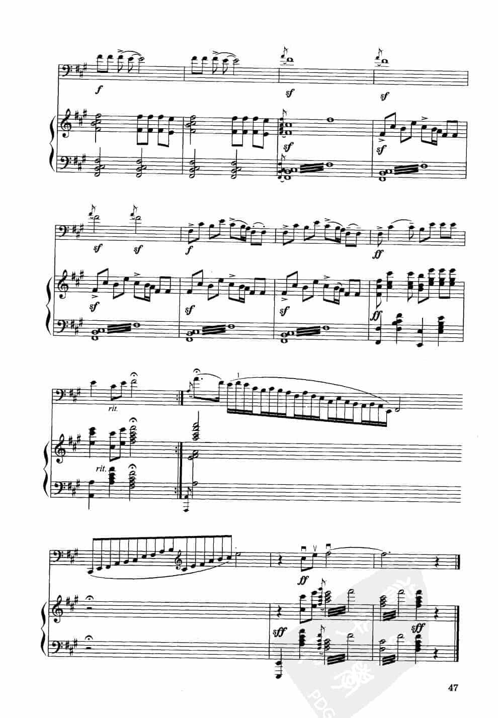 中国大提琴改编曲谱选：太阳出来石榴红 严庆祥曲 王连三改编_第4张