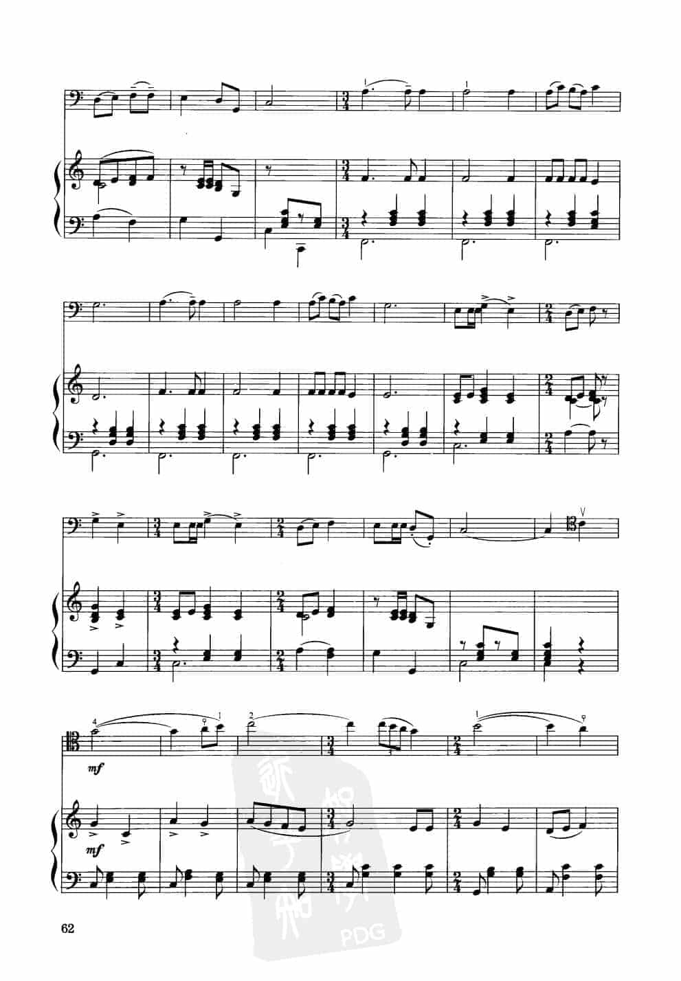 中国大提琴改编曲谱选：水兵回到海岸上 汤正方曲 王连三改编_第2张