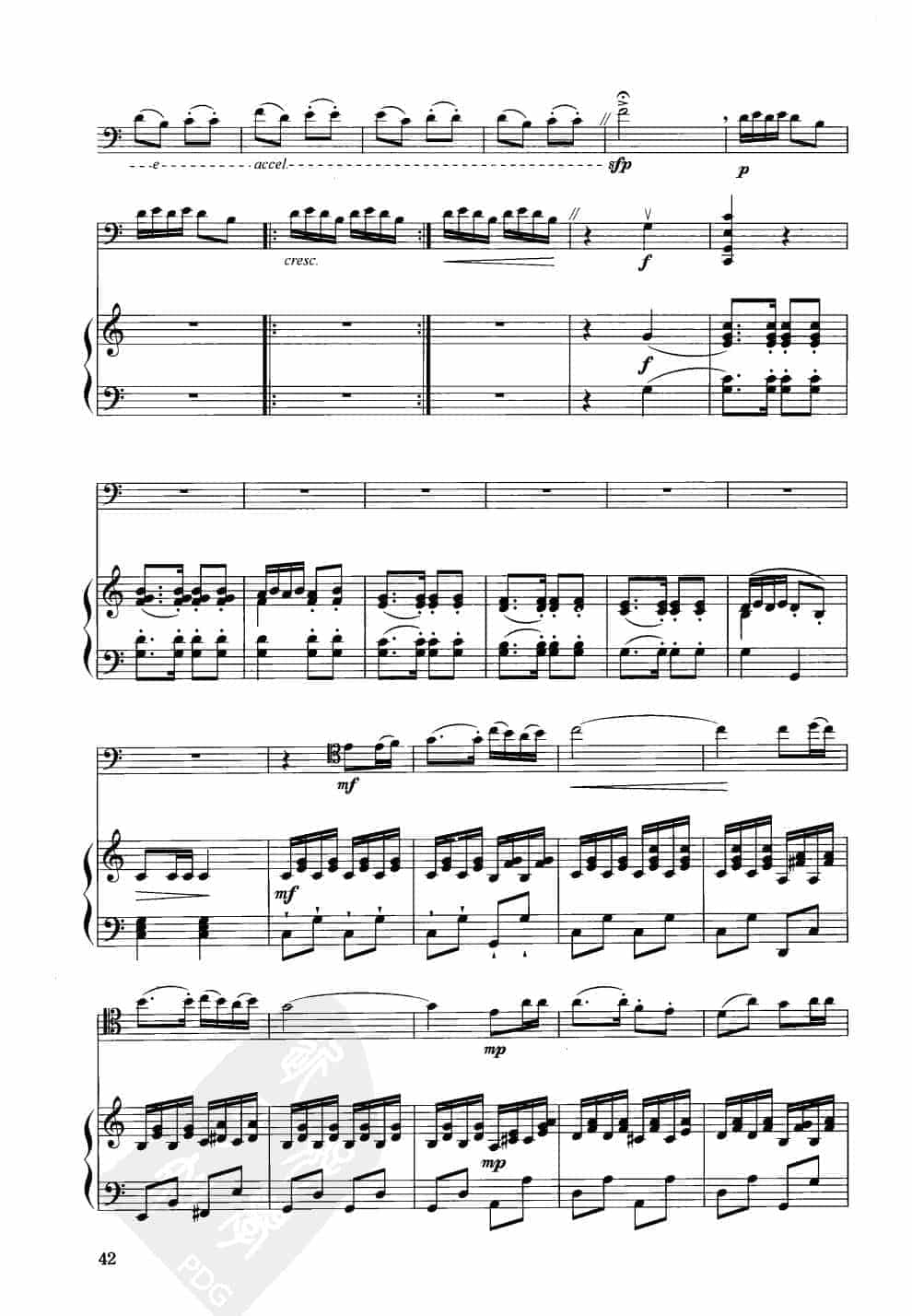 中国大提琴改编曲谱选：我骑着马儿过草原 李巨川曲 王连三改编_第4张