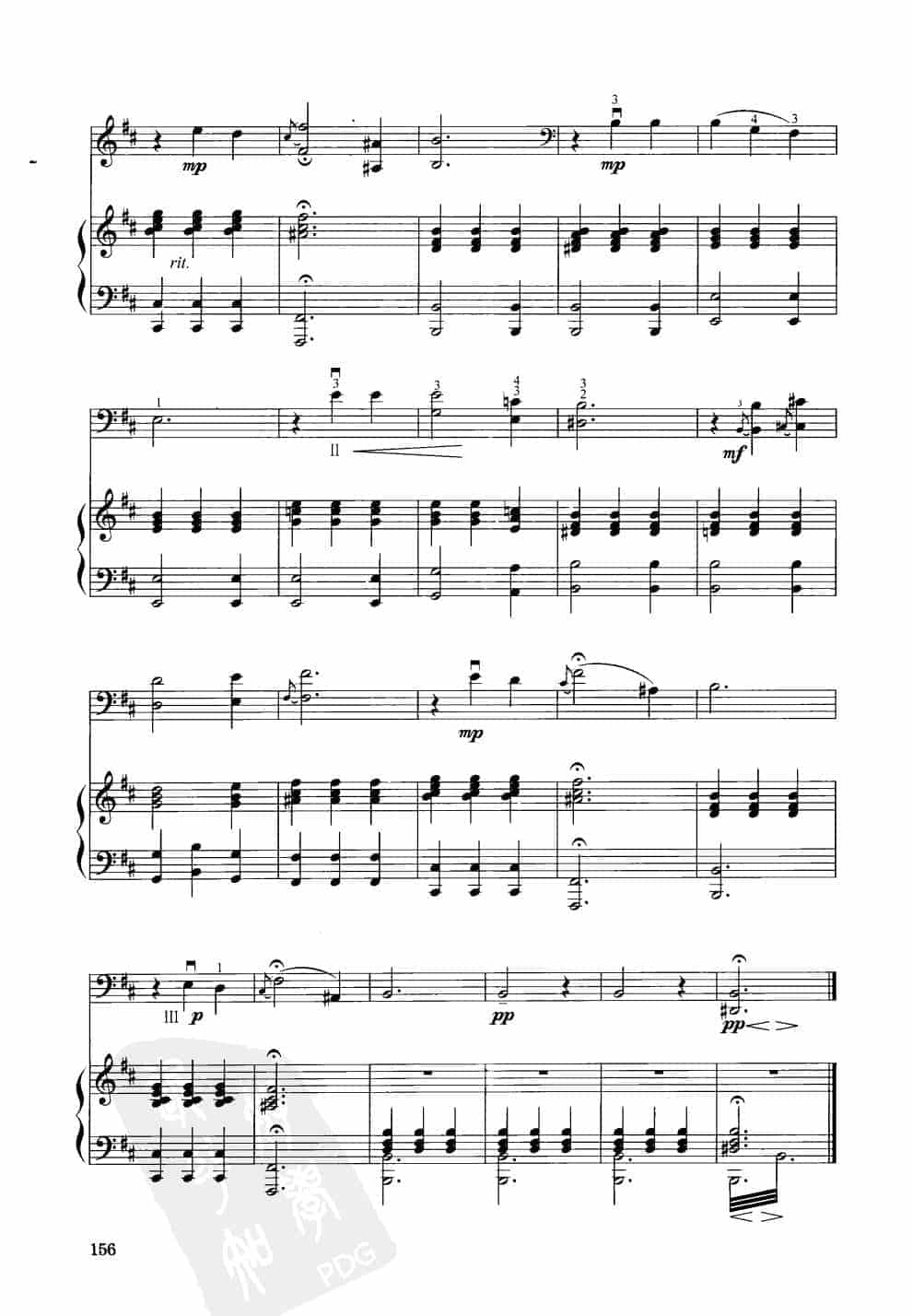 中国大提琴改编曲谱选：小行板（菩萨蛮）贺绿汀曲 王连三改编_第4张