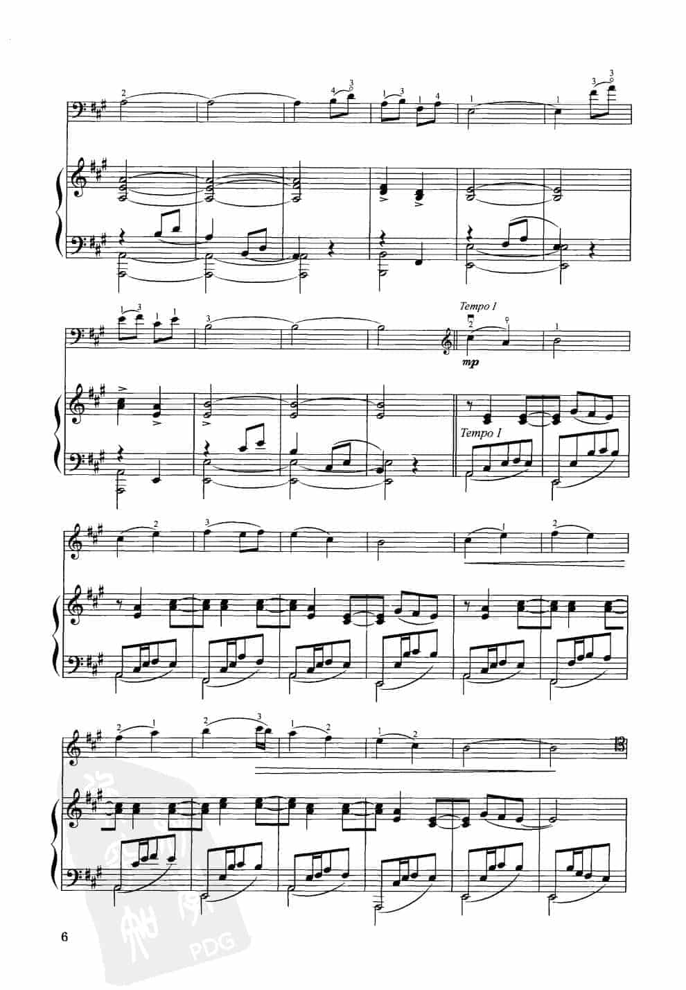 中国大提琴改编曲谱选：摇篮曲 贺绿汀曲 王连三改编_第3张