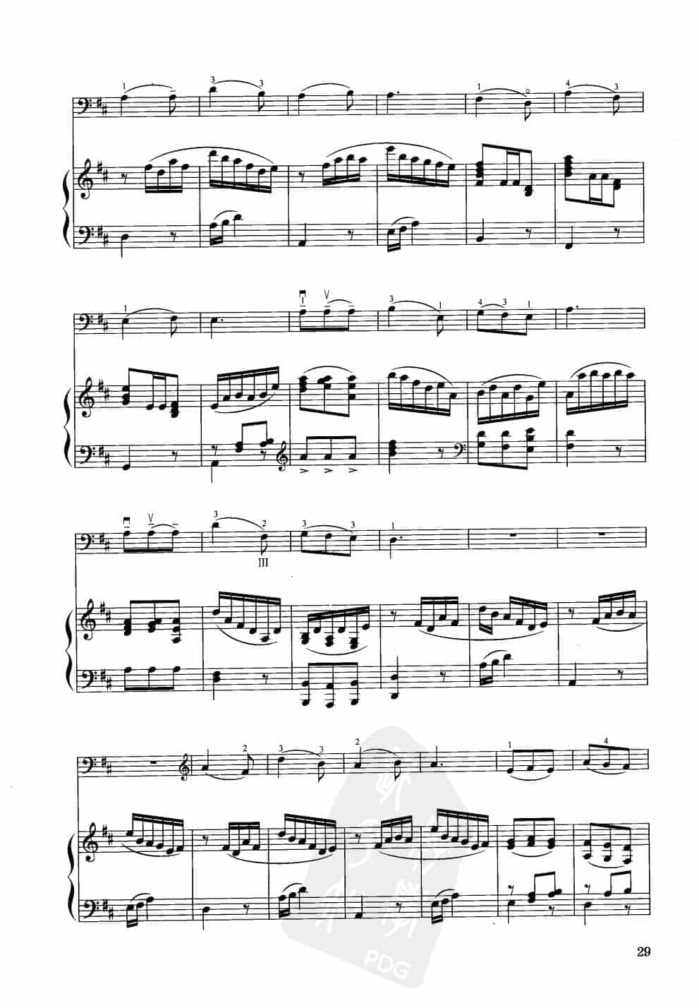 中国大提琴改编曲谱选：雁群 文 玉曲 王连三改编_第2张