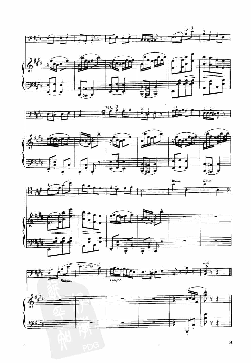 中国大提琴改编曲谱选：走绛州（陕北民歌）姚思源编曲 王连三改编_第2张