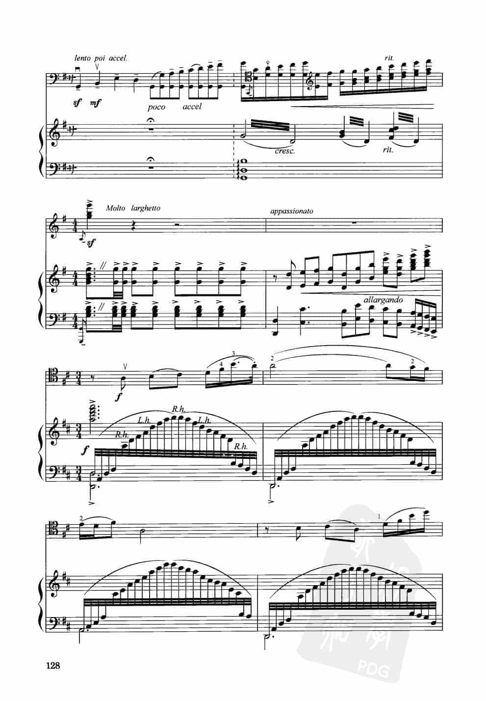 中国大提琴改编曲谱选：祖国之歌 施光南曲 王连三改编_第9张
