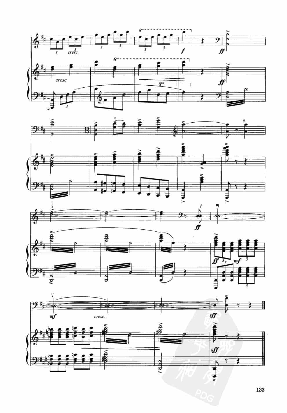 中国大提琴改编曲谱选：祖国之歌 施光南曲 王连三改编_第14张