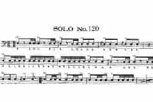 美国军鼓150条精华SOLO系列之《SOLO No.120》