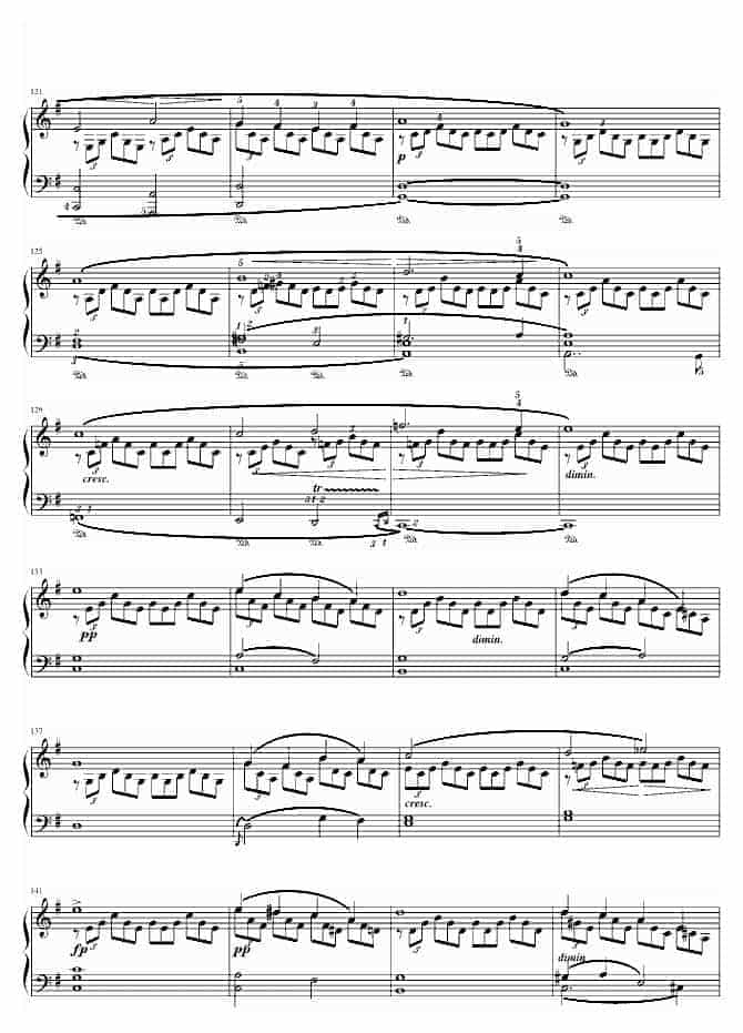 舒伯特 G大调即兴曲(Op.90,No.3)_第6张
