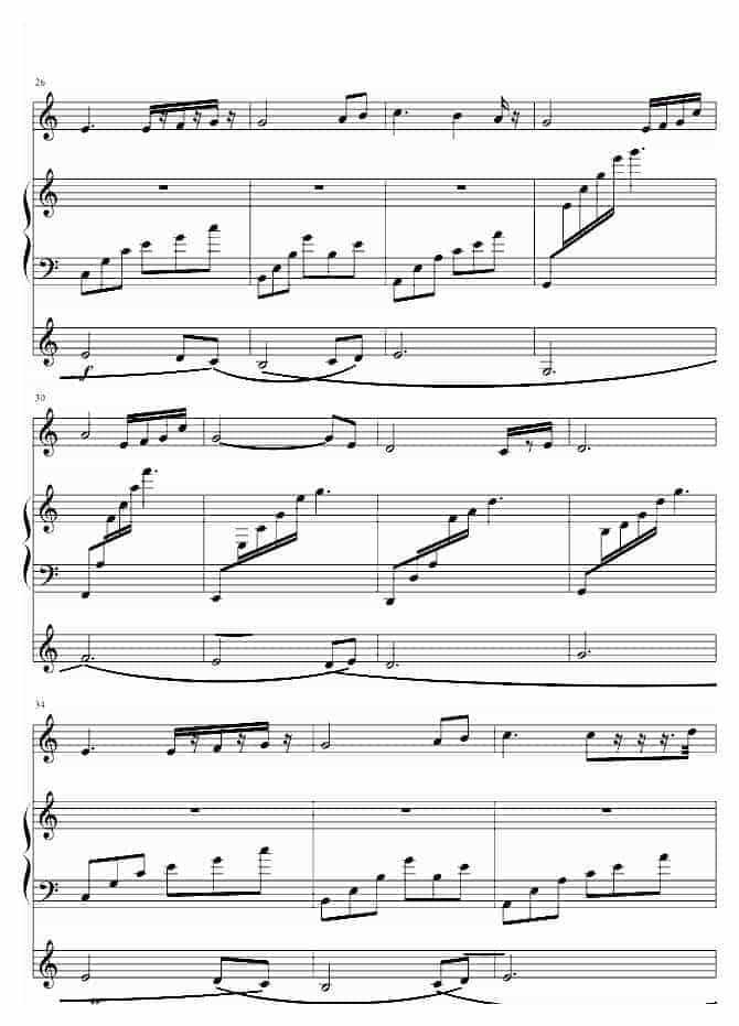 班得瑞 Bandari Love Letter To You情书钢琴谱_第3张