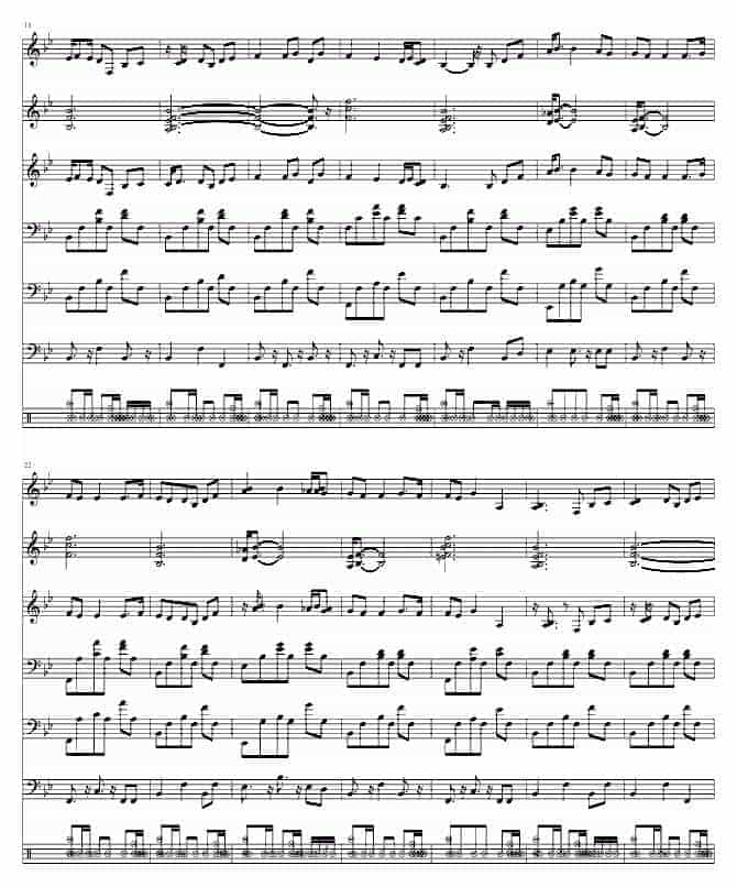 世界名曲 [奠]The Green Hills of Tyrol 钢琴谱_第2张