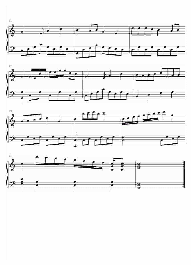 儿童歌曲 我爱北京天安门 钢琴谱_第2张