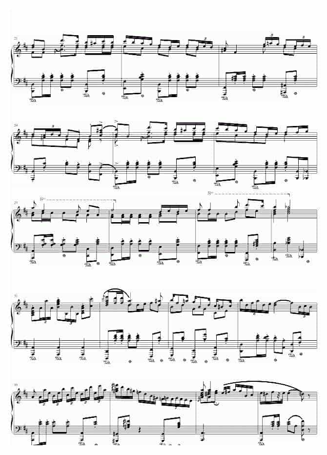 维尼亚夫斯基 Polonaise in D Major钢琴谱_第2张