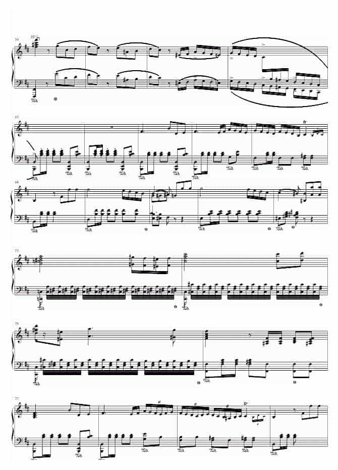 维尼亚夫斯基 Polonaise in D Major钢琴谱_第4张