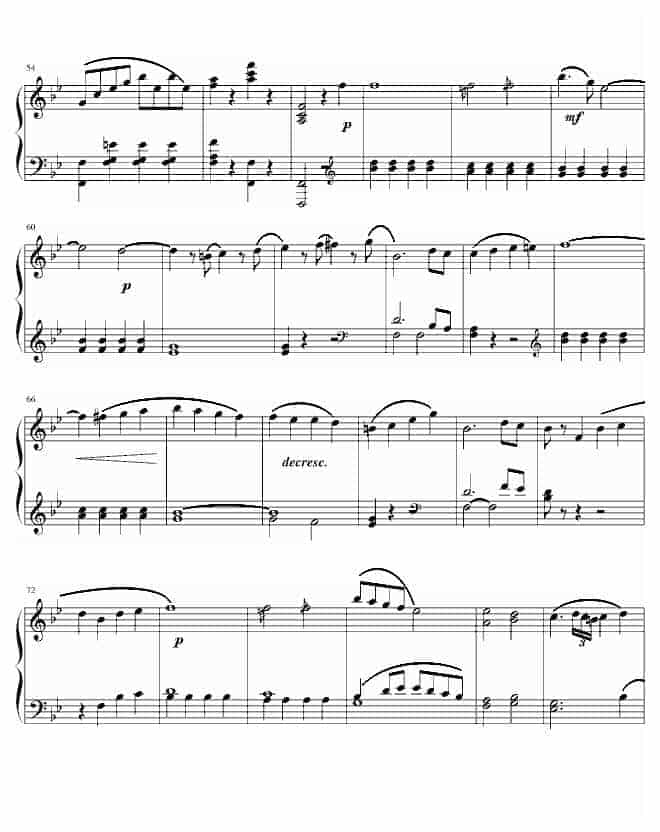 莫扎特第四十交响曲第四乐章 钢琴谱_第3张
