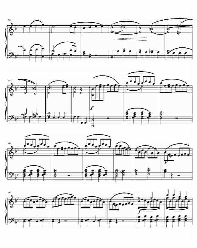 莫扎特第四十交响曲第四乐章 钢琴谱_第4张