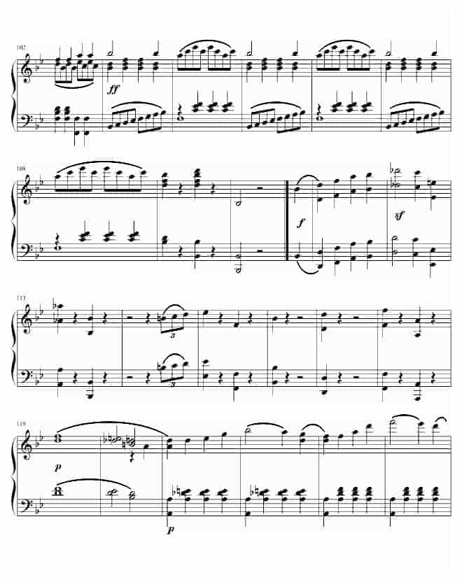 莫扎特第四十交响曲第四乐章 钢琴谱_第5张