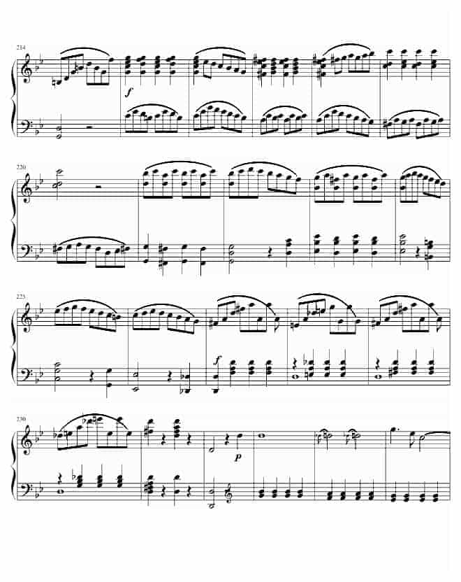 莫扎特第四十交响曲第四乐章 钢琴谱_第10张
