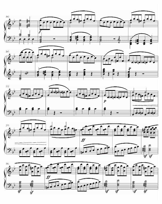 莫扎特第四十交响曲第四乐章 钢琴谱_第12张
