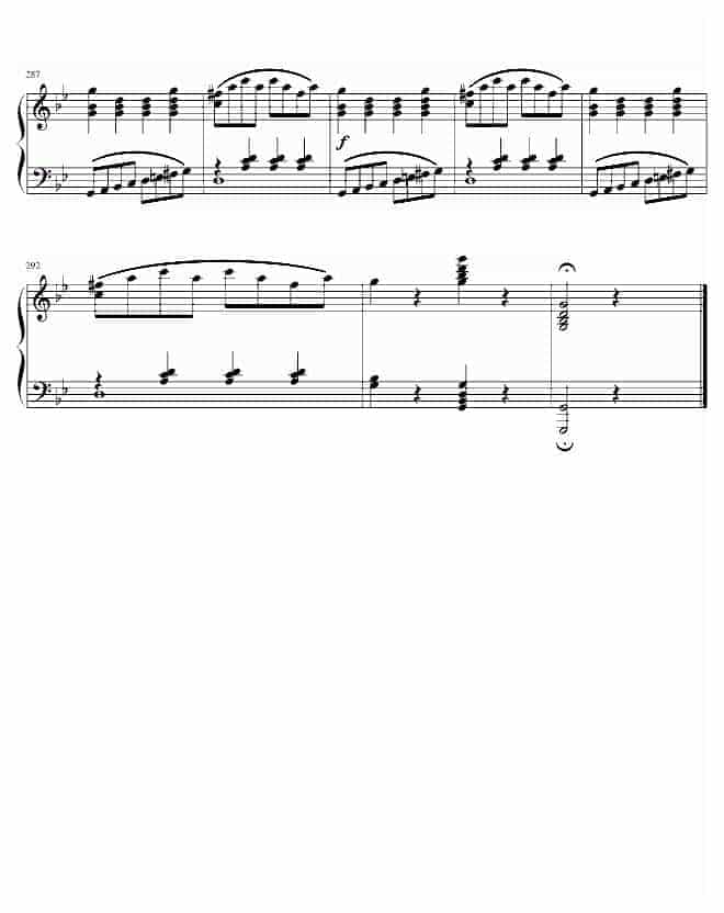 莫扎特第四十交响曲第四乐章 钢琴谱_第13张