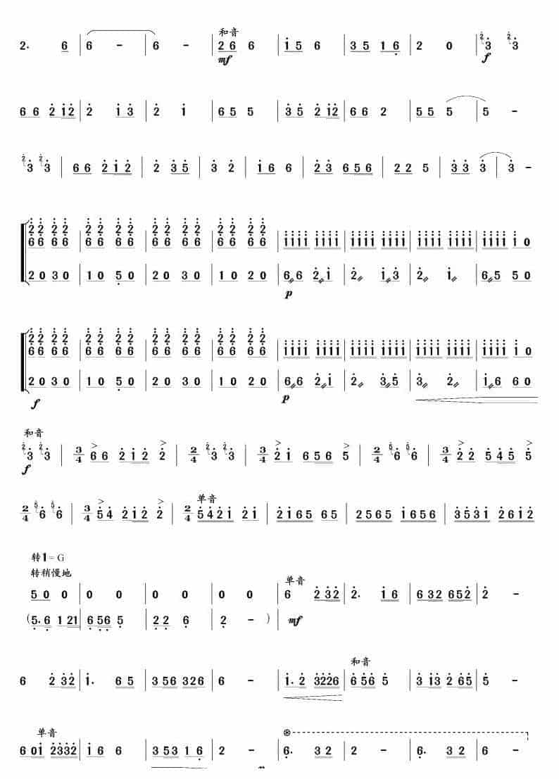 笙谱大全【舂米】张之良 曲_第2张