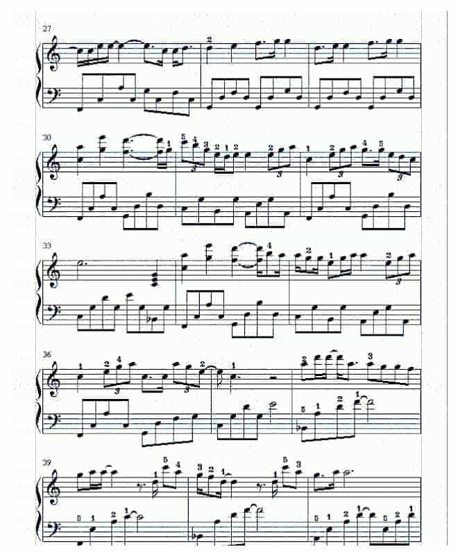 曲婉婷钢琴谱【我的歌声里】C调独奏版_第3张