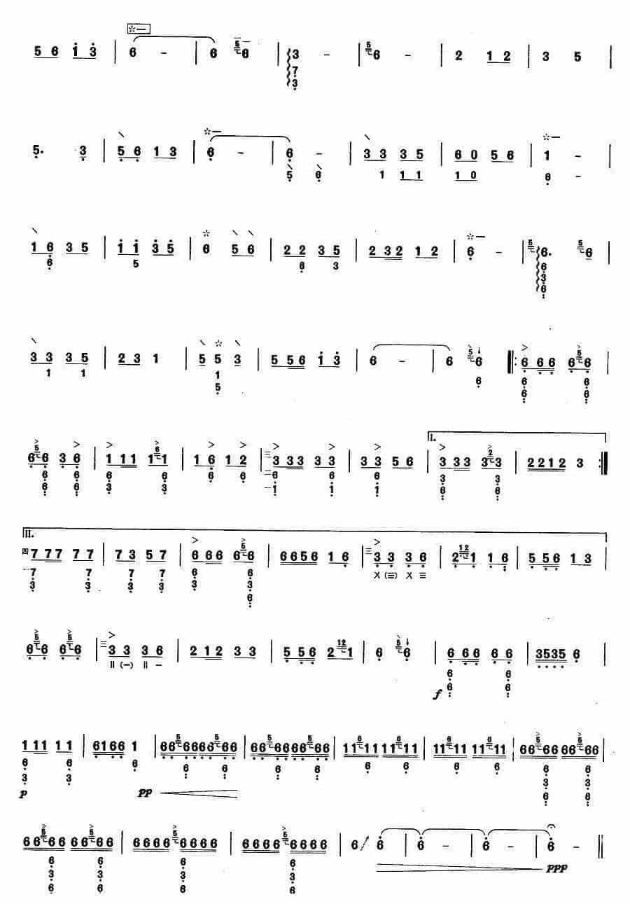 柳琴考级曲谱【柳琴考级曲目七级：草原抒怀】_第2张