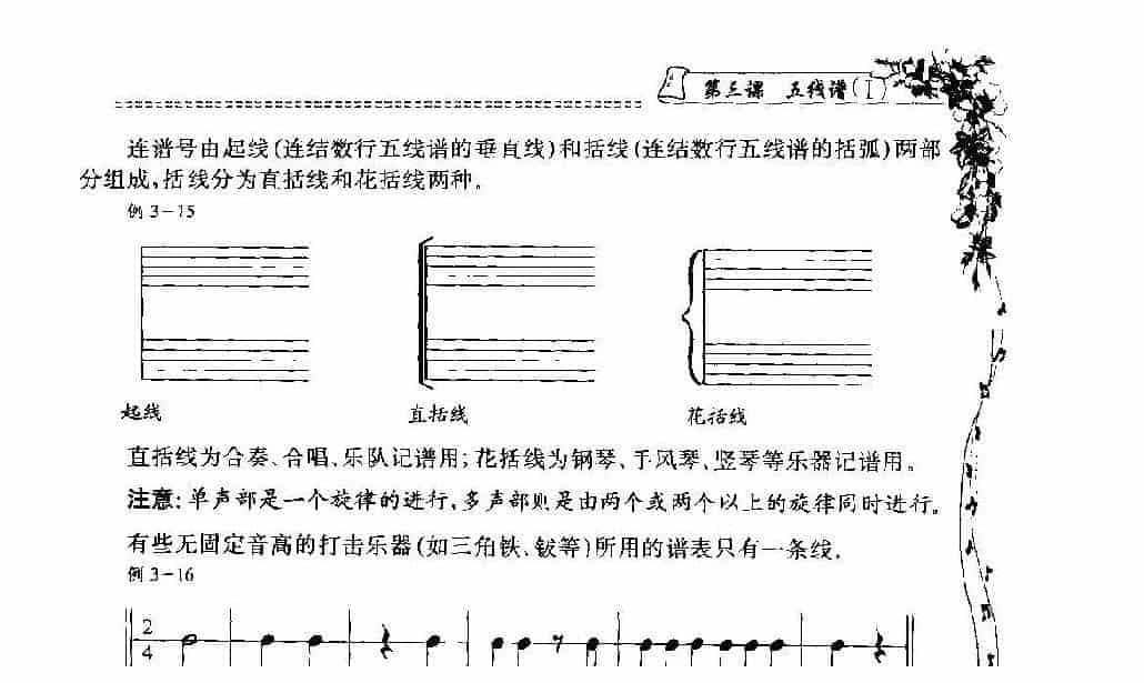 五线谱入门基础教程【第三课 五线谱(二、谱号、谱表)】大谱表_第3张