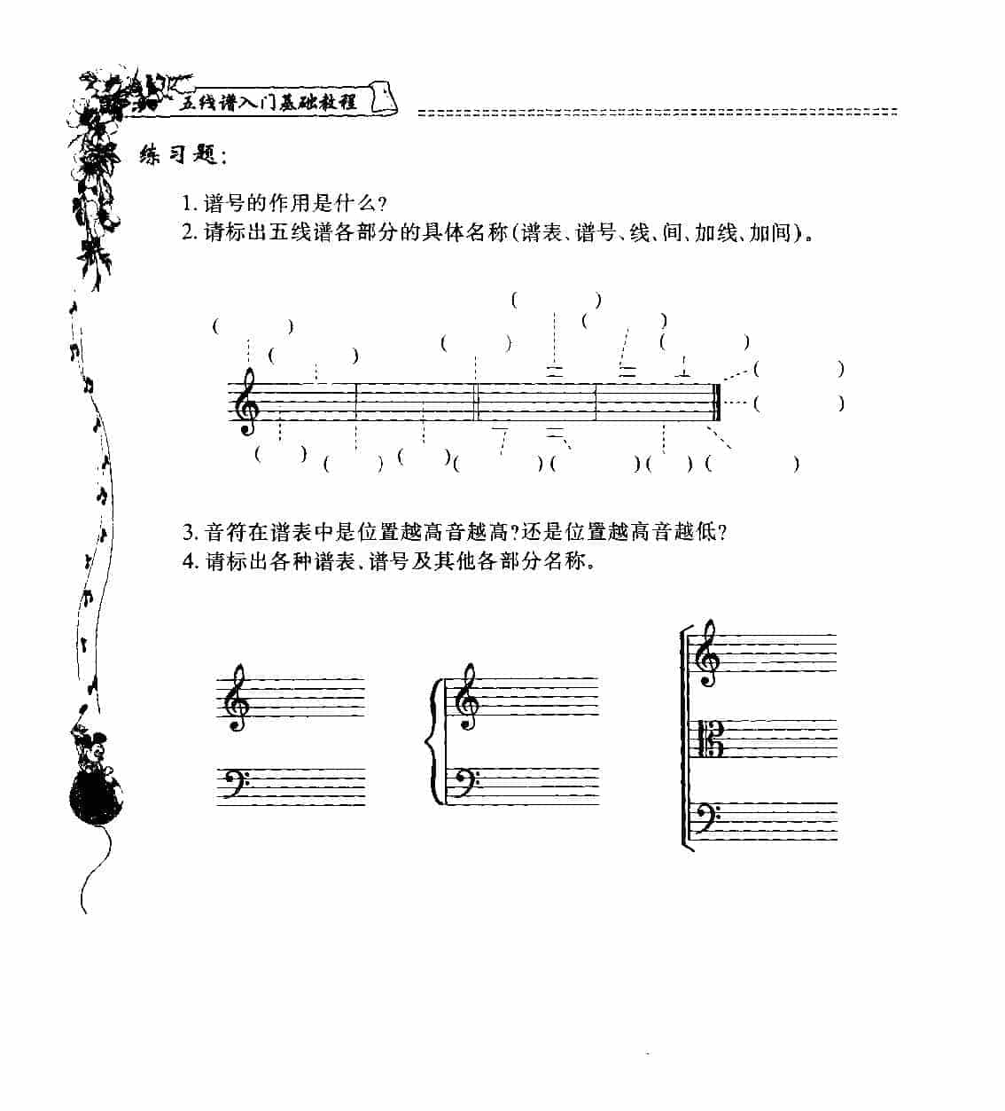 五线谱入门基础教程【第三课 五线谱(三、小节、小节线、复纵线、终止线)】音乐小知识_第2张