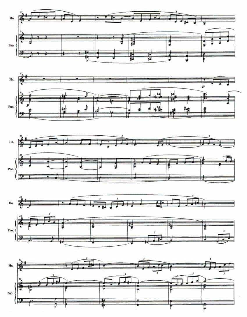 圆号谱【圆号与钢琴叙事曲】田刚 曲_第2张