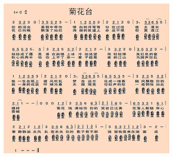 埙谱【菊花台】_第1张