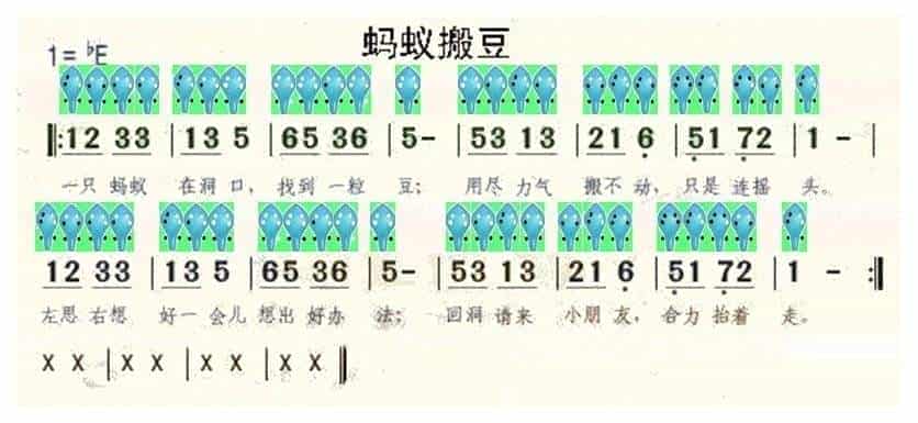 埙谱【蚂蚁搬豆】_第1张