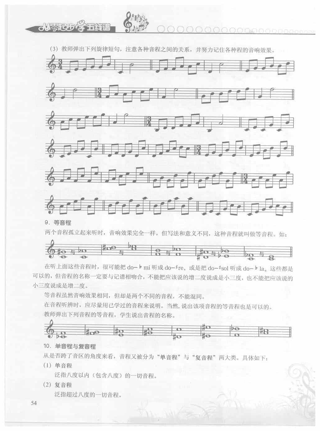 五线谱入门学习 第二章 音程【三、有关音程练习】_第6张