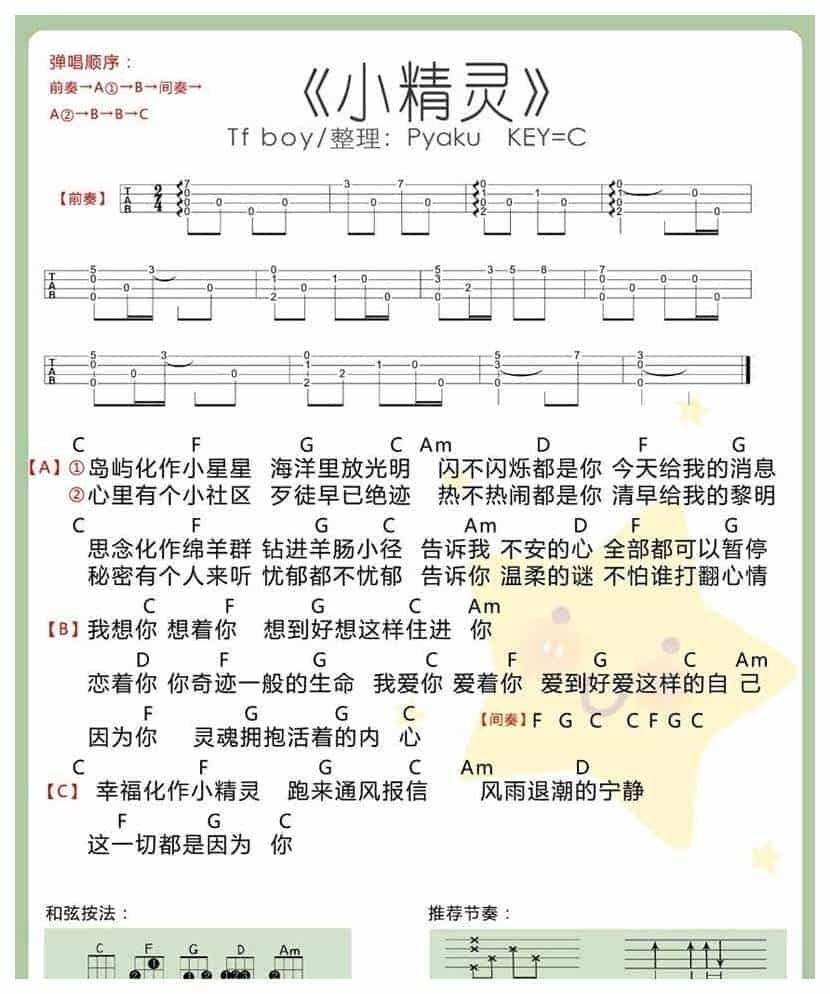 UKULELE谱【修炼爱情】林俊杰_第1张