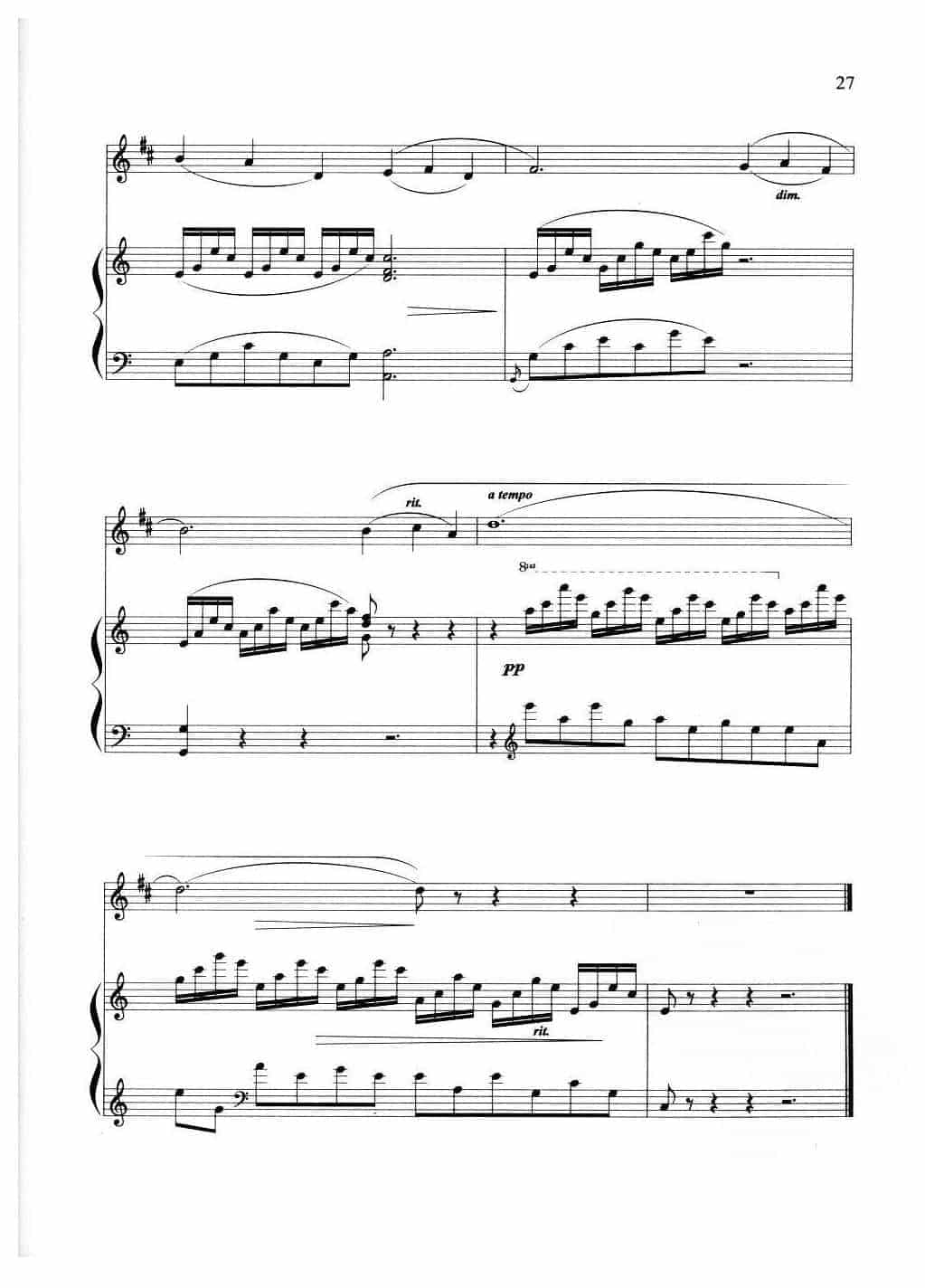 小号独奏曲选4【天鹅 法·圣-桑曲】朱起东/编_第4张